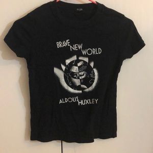 “brave new world” fitted tee